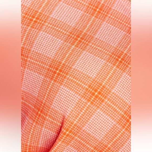 NEW BP Nordstrom Surplice V-Neck Crop Top Pink Red Ian Bias 1X - Picture 5 of 7